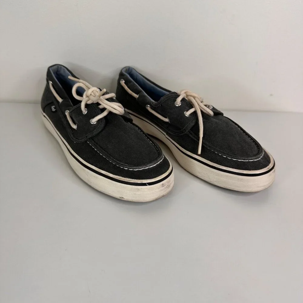 Keds Women's Charcoal Gray Color Canvas Boat Shoes Size 10